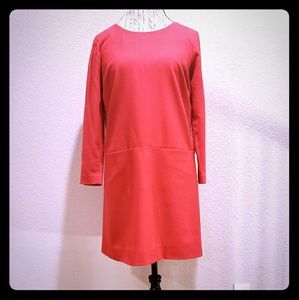J.Crew Red Draped Shift Dress